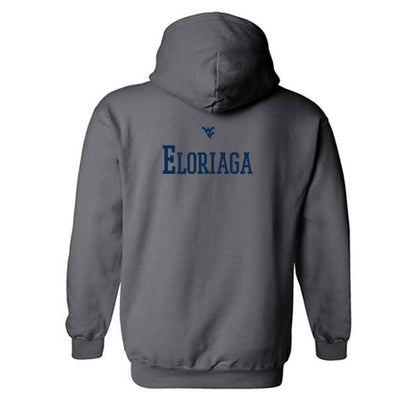 West Virginia - NCAA Men's Swimming & Diving : Glenn Eloriaga - Generic Sports Shersey Hooded Sweatshirt-1