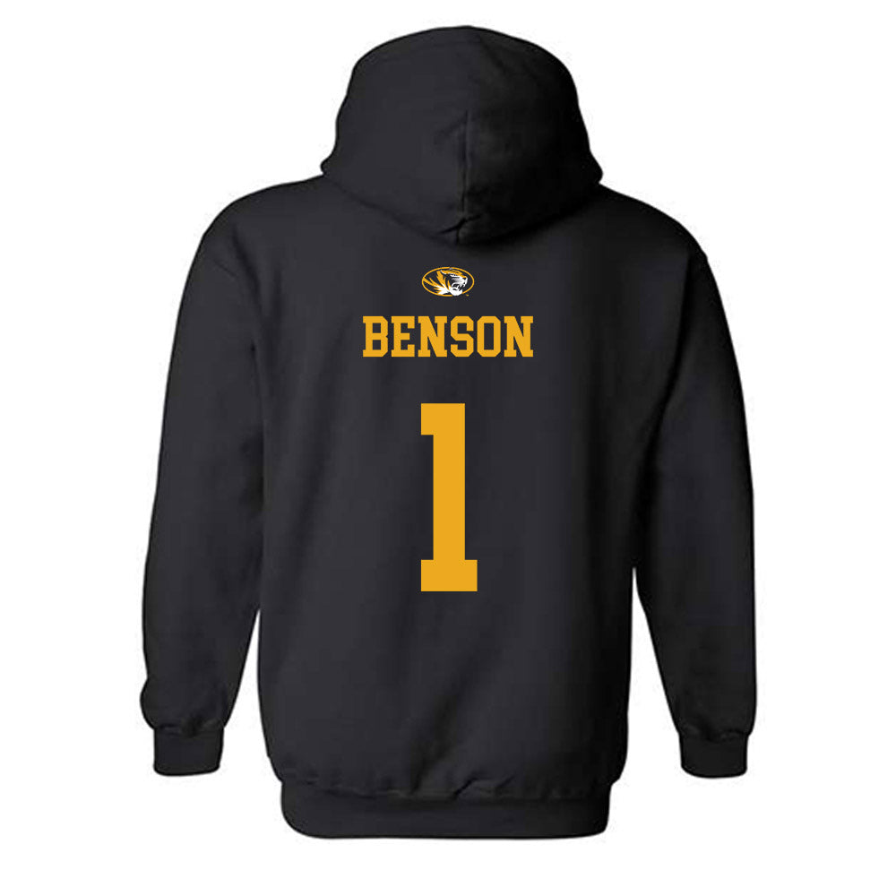 Missouri - NCAA Baseball : Cameron Benson - Sports Shersey Hooded Sweatshirt-1