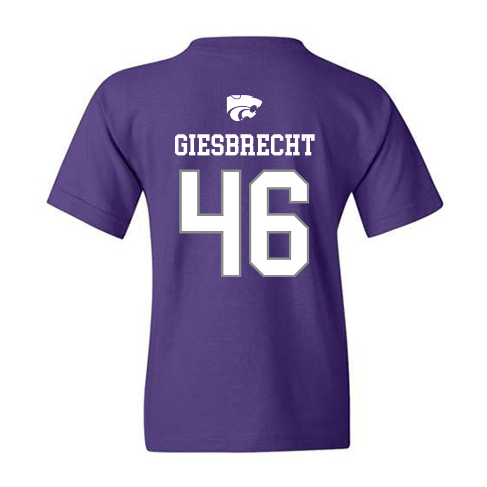 Kansas State - NCAA Baseball : Ethan Giesbrecht - Sports Shersey Youth T-Shirt-1