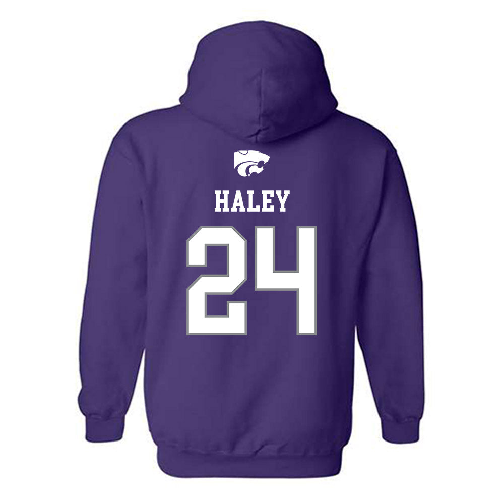 Kansas State - NCAA Baseball : Austin Haley - Sports Shersey Hooded Sweatshirt-1