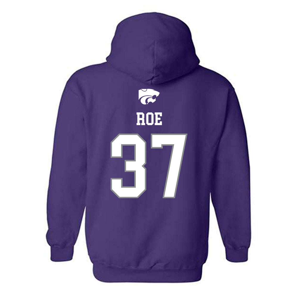Kansas State - NCAA Baseball : Brody Roe - Sports Shersey Hooded Sweatshirt-1