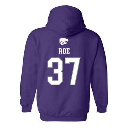 Kansas State - NCAA Baseball : Brody Roe - Sports Shersey Hooded Sweatshirt-1