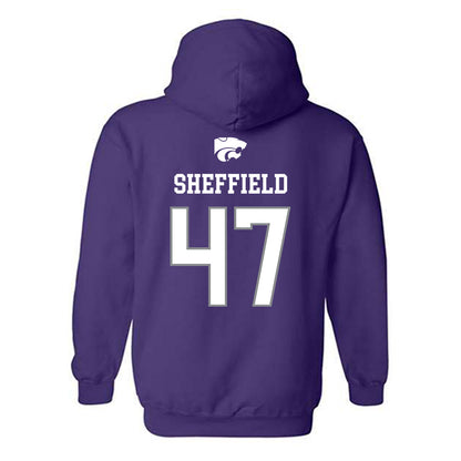 Kansas State - NCAA Baseball : Lincoln Sheffield - Sports Shersey Hooded Sweatshirt-1