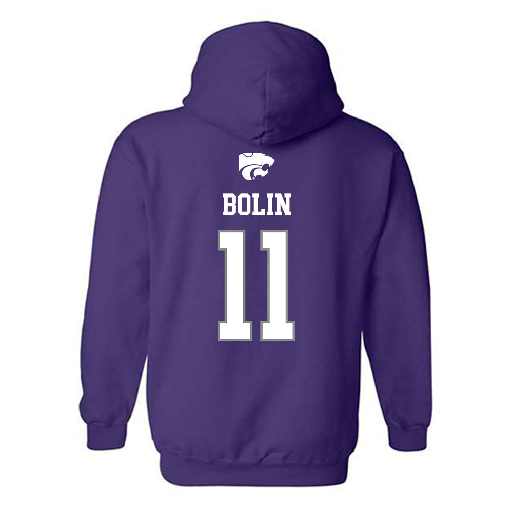 Kansas State - NCAA Baseball : Robby Bolin - Sports Shersey Hooded Sweatshirt-1