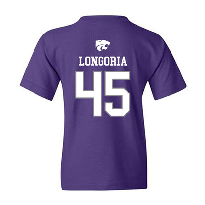 Kansas State - NCAA Baseball : Adan Longoria - Sports Shersey Youth T-Shirt-1