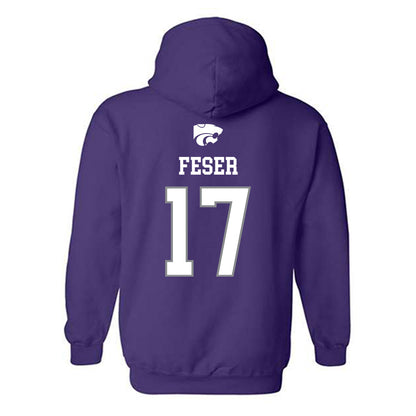 Kansas State - NCAA Baseball : Cohen Feser - Sports Shersey Hooded Sweatshirt-1