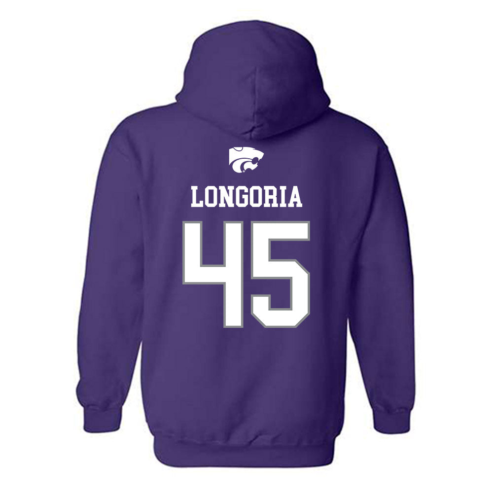 Kansas State - NCAA Baseball : Adan Longoria - Sports Shersey Hooded Sweatshirt-1