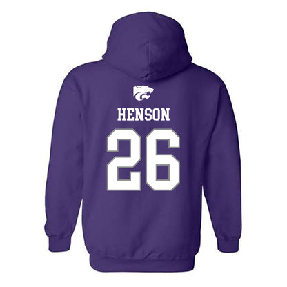 Kansas State - NCAA Baseball : Micah Henson - Sports Shersey Hooded Sweatshirt-1