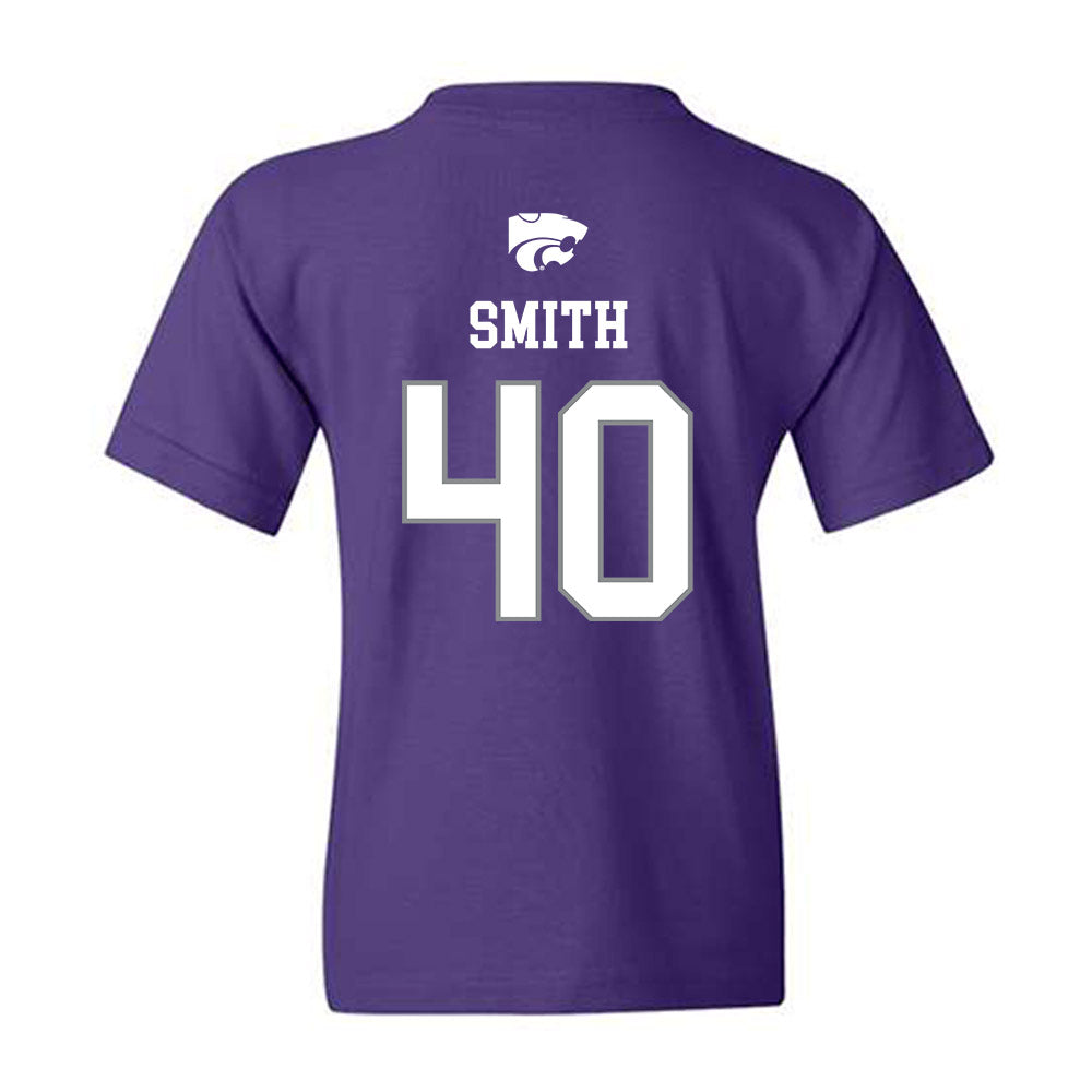 Kansas State - NCAA Baseball : Miles Smith - Sports Shersey Youth T-Shirt-1