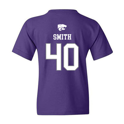 Kansas State - NCAA Baseball : Miles Smith - Sports Shersey Youth T-Shirt-1
