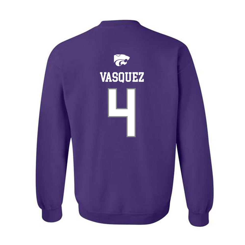 Kansas State - NCAA Baseball : Carlos Vasquez - Sports Shersey Crewneck Sweatshirt-1