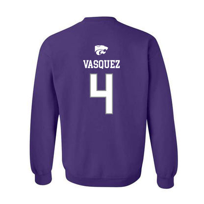 Kansas State - NCAA Baseball : Carlos Vasquez - Sports Shersey Crewneck Sweatshirt-1