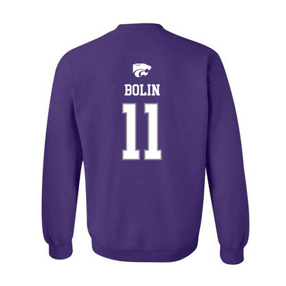 Kansas State - NCAA Baseball : Robby Bolin - Sports Shersey Crewneck Sweatshirt-1