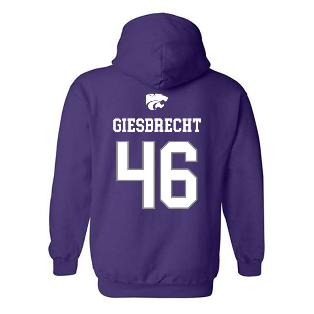 Kansas State - NCAA Baseball : Ethan Giesbrecht - Sports Shersey Hooded Sweatshirt-1