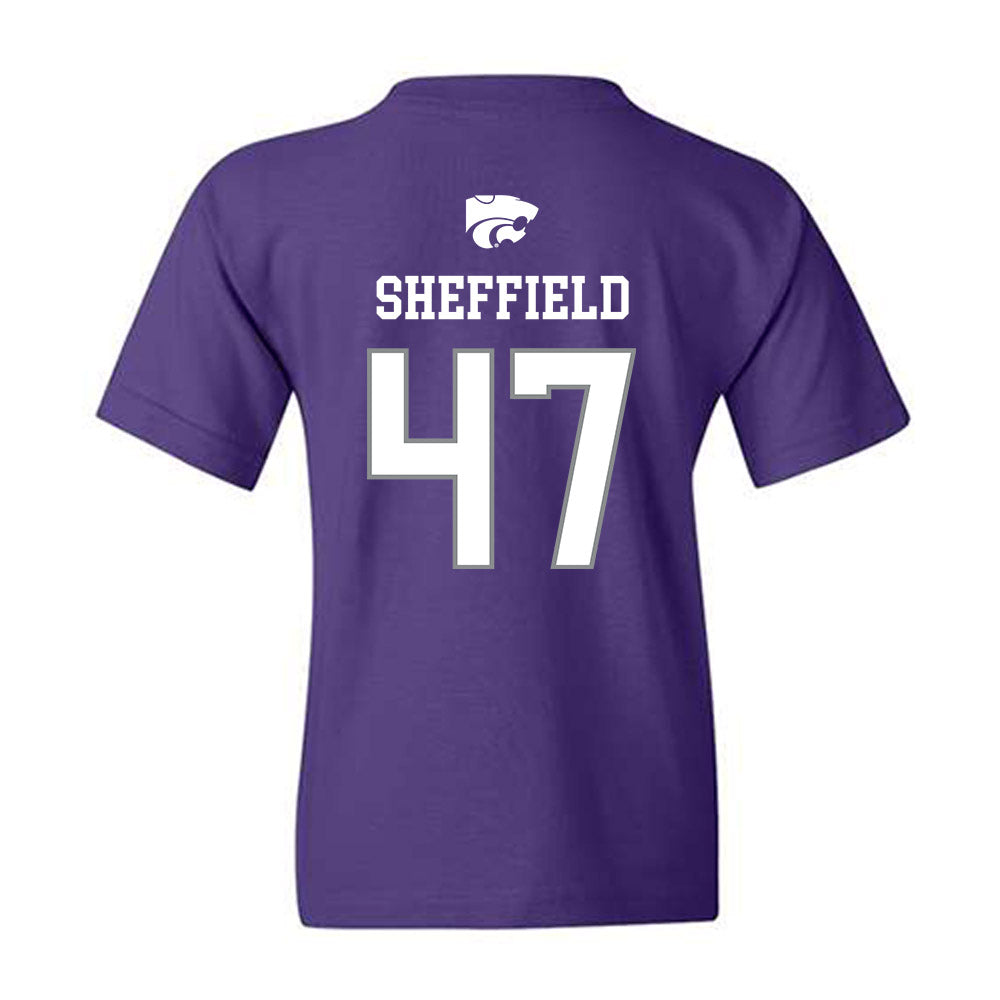 Kansas State - NCAA Baseball : Lincoln Sheffield - Sports Shersey Youth T-Shirt-1