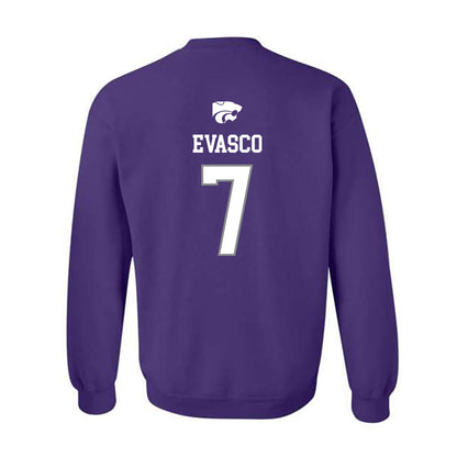 Kansas State - NCAA Baseball : Aj Evasco - Sports Shersey Crewneck Sweatshirt-1