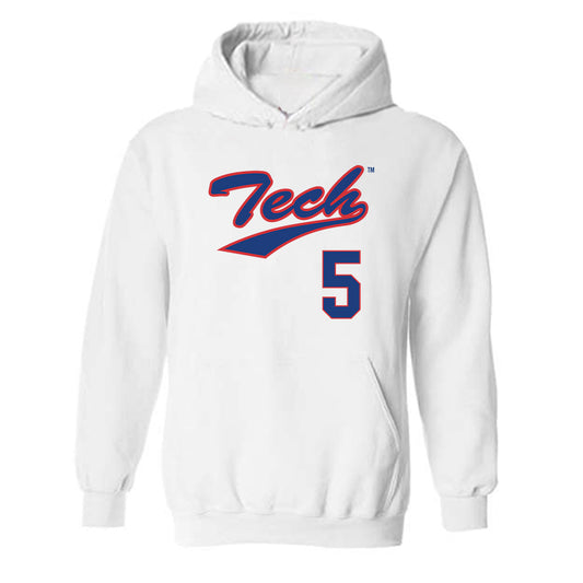 LA Tech - NCAA Softball : Addison Snyder - Generic Shersey Hooded Sweatshirt-0