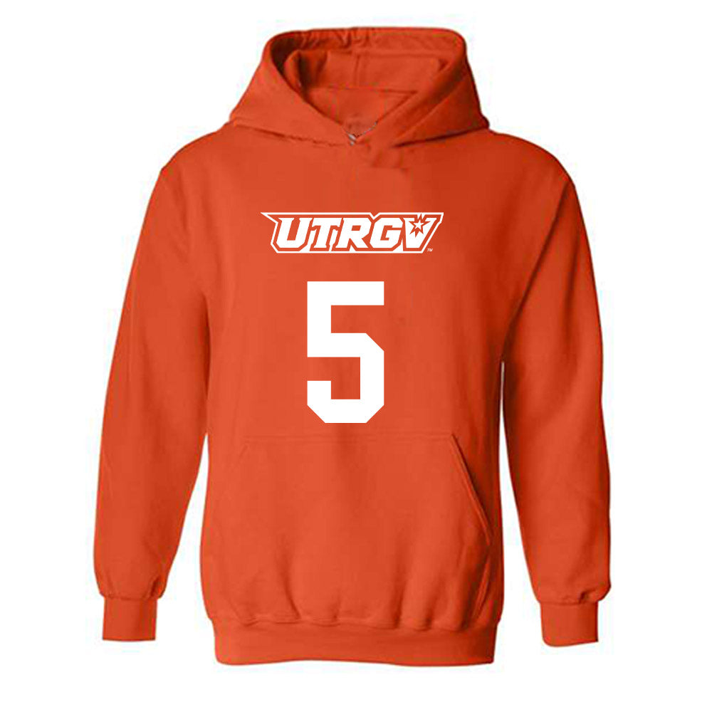 UTRGV - NCAA Women's Basketball : Chazlyn Dettor - Classic Shersey Hooded Sweatshirt-0