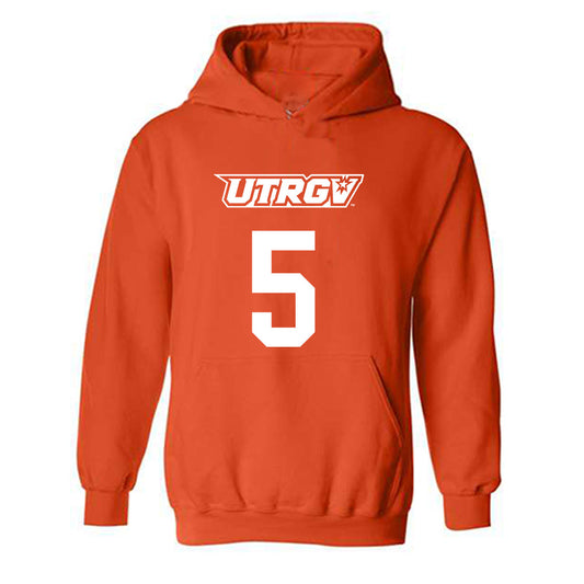 UTRGV - NCAA Women's Basketball : Chazlyn Dettor - Classic Shersey Hooded Sweatshirt-0