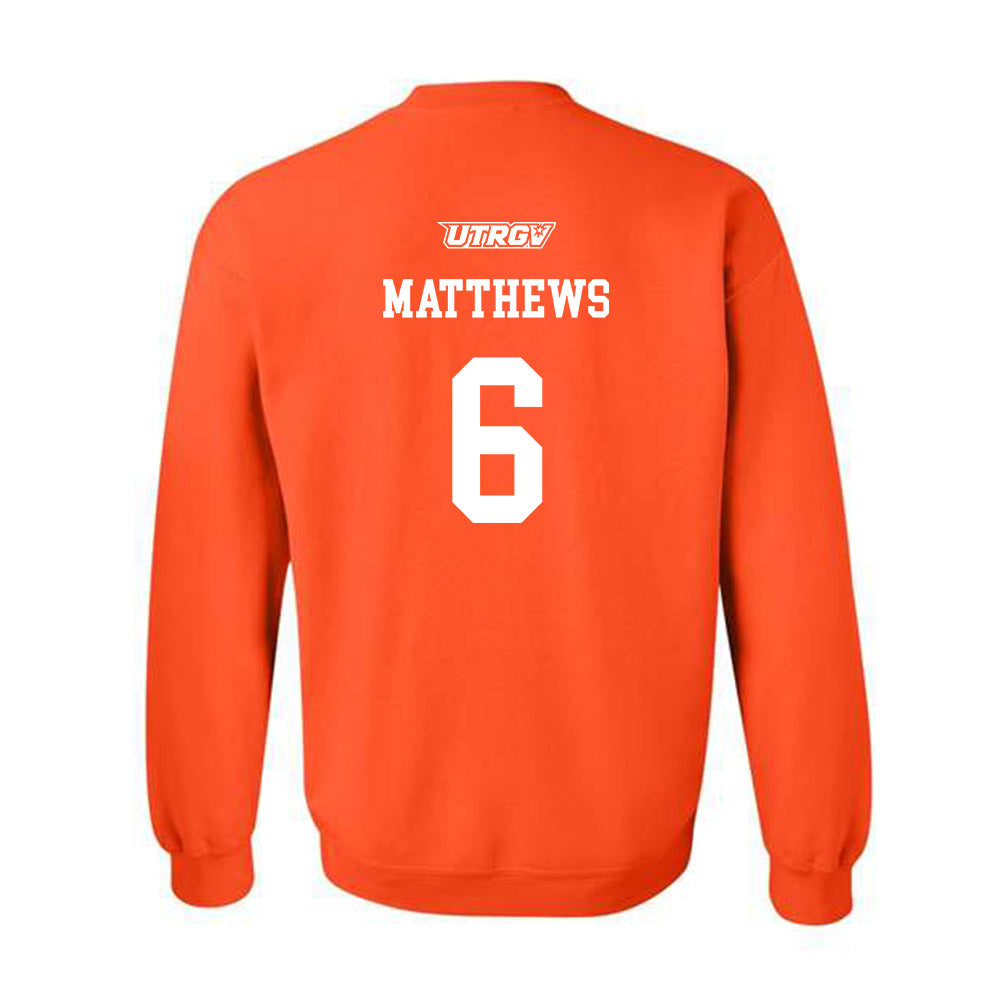 UTRGV - NCAA Women's Soccer : Jordan Matthews - Crewneck Sweatshirt