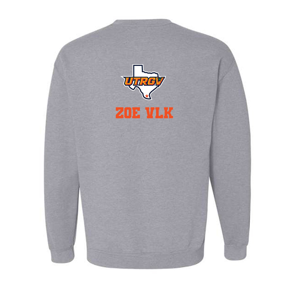 UTRGV - NCAA Women's Track & Field : Zoe VLK - Sports Shersey Crewneck Sweatshirt-1