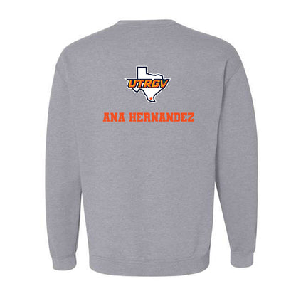 UTRGV - NCAA Women's Track & Field : Ana Hernandez - Sports Shersey Crewneck Sweatshirt-1