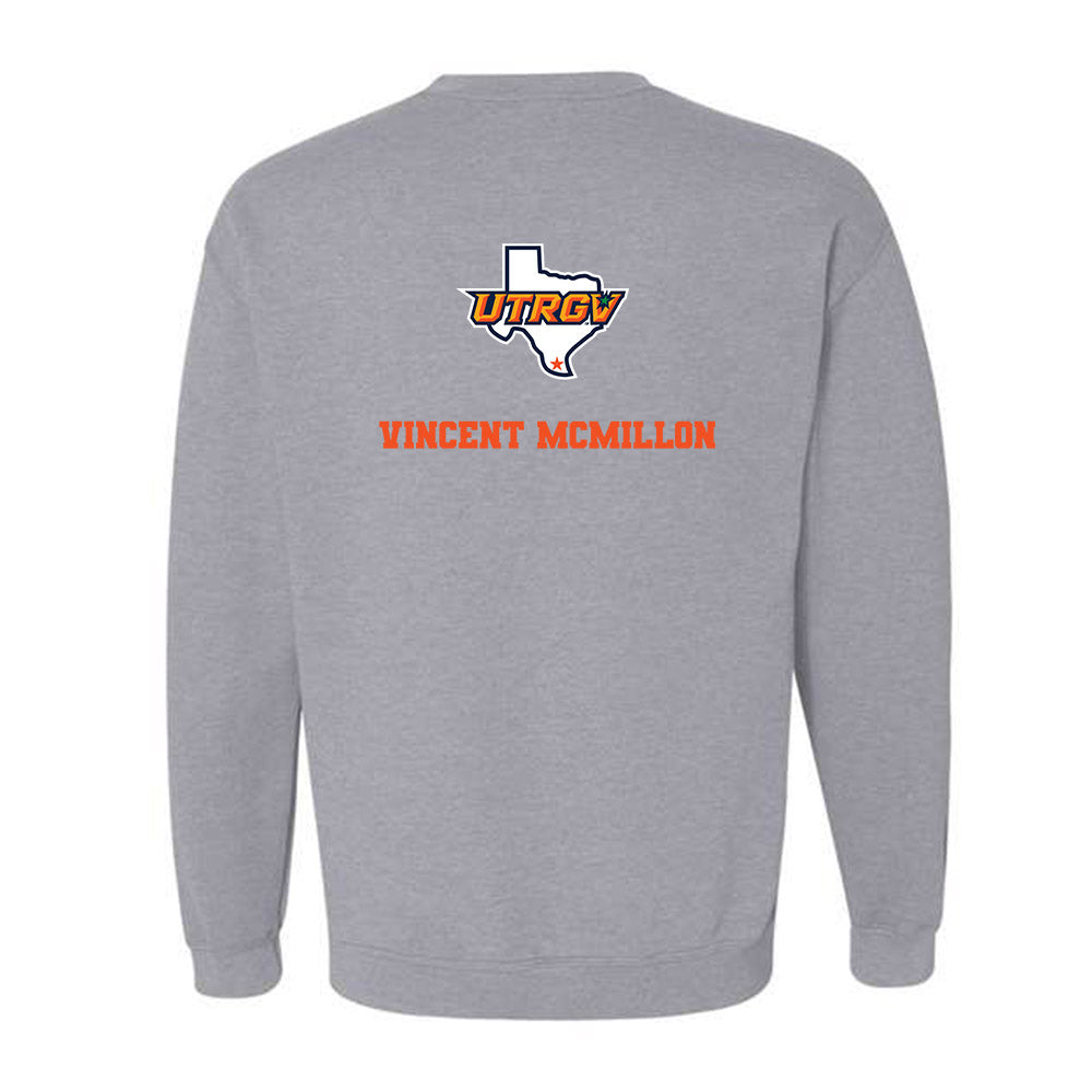 UTRGV - NCAA Men's Track & Field : Vincent McMillon - Sports Shersey Crewneck Sweatshirt-1