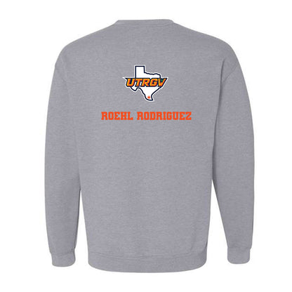 UTRGV - NCAA Men's Track & Field : Roehl Rodriguez - Sports Shersey Crewneck Sweatshirt-1