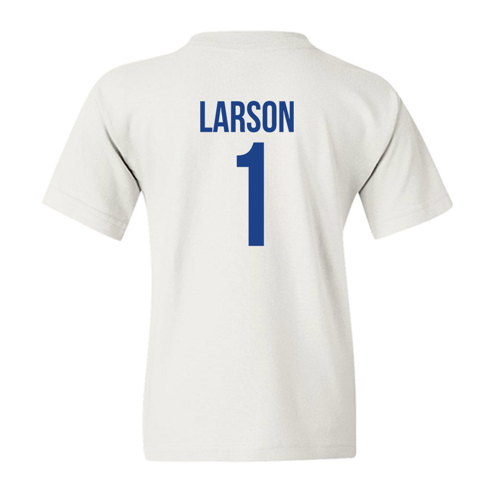 Drake - NCAA Men's Basketball : Owen Larson - Classic Shersey Youth T-Shirt-1