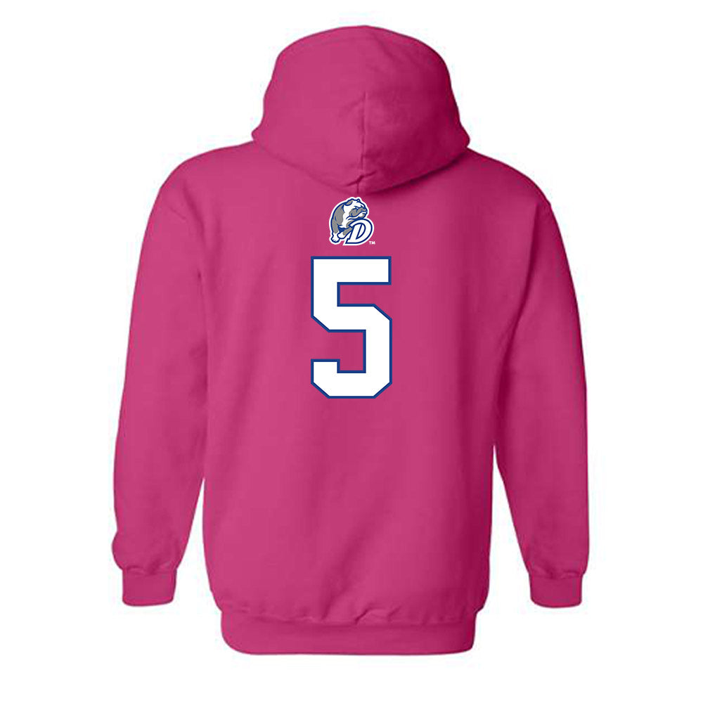 Drake - NCAA Women's Basketball : Mya Crawford - Classic Shersey Hooded Sweatshirt-1