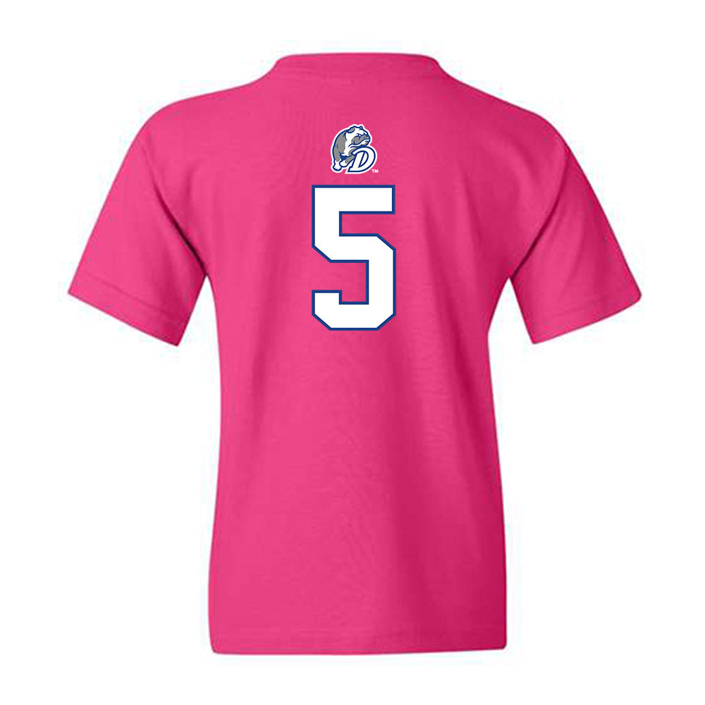 Drake - NCAA Women's Basketball : Mya Crawford - Classic Shersey Youth T-Shirt-1