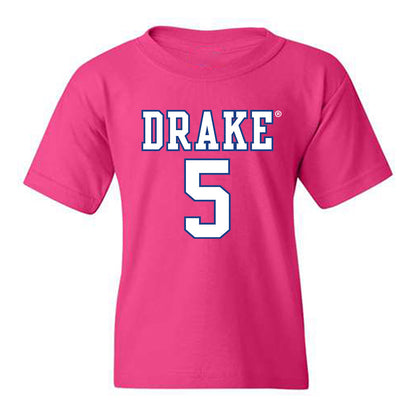 Drake - NCAA Women's Basketball : Mya Crawford - Classic Shersey Youth T-Shirt-0