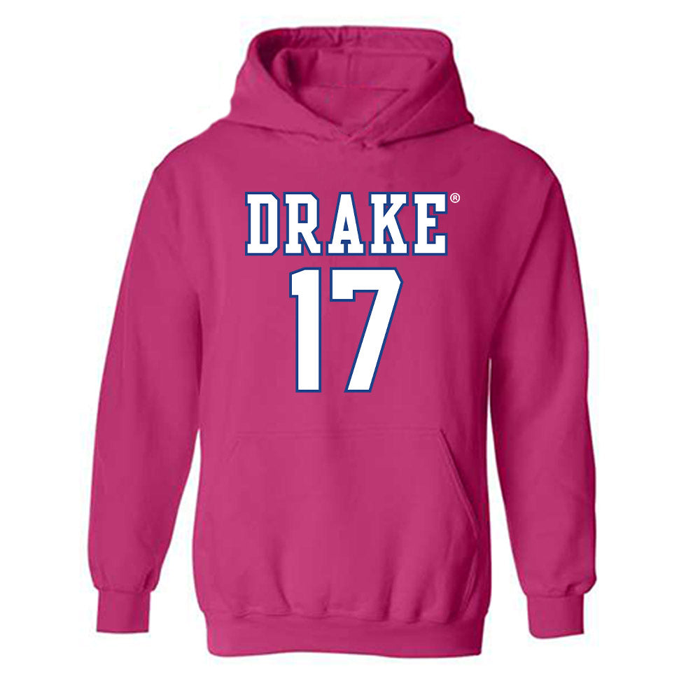 Drake - NCAA Women's Basketball : Anna Becker - Classic Shersey Hooded Sweatshirt-0