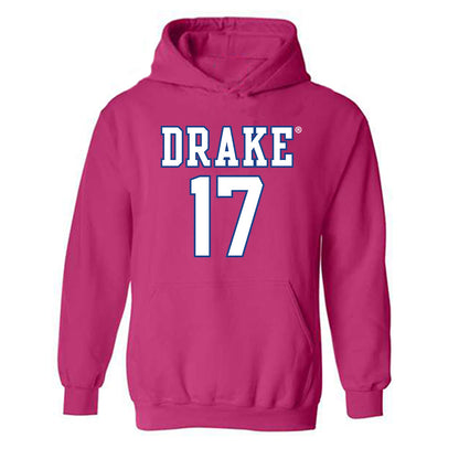 Drake - NCAA Women's Basketball : Anna Becker - Classic Shersey Hooded Sweatshirt-0