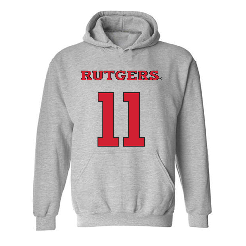 Rutgers - NCAA Men's Soccer : Anthony Morano - Sport Shersey Hooded Sweatshirt-0