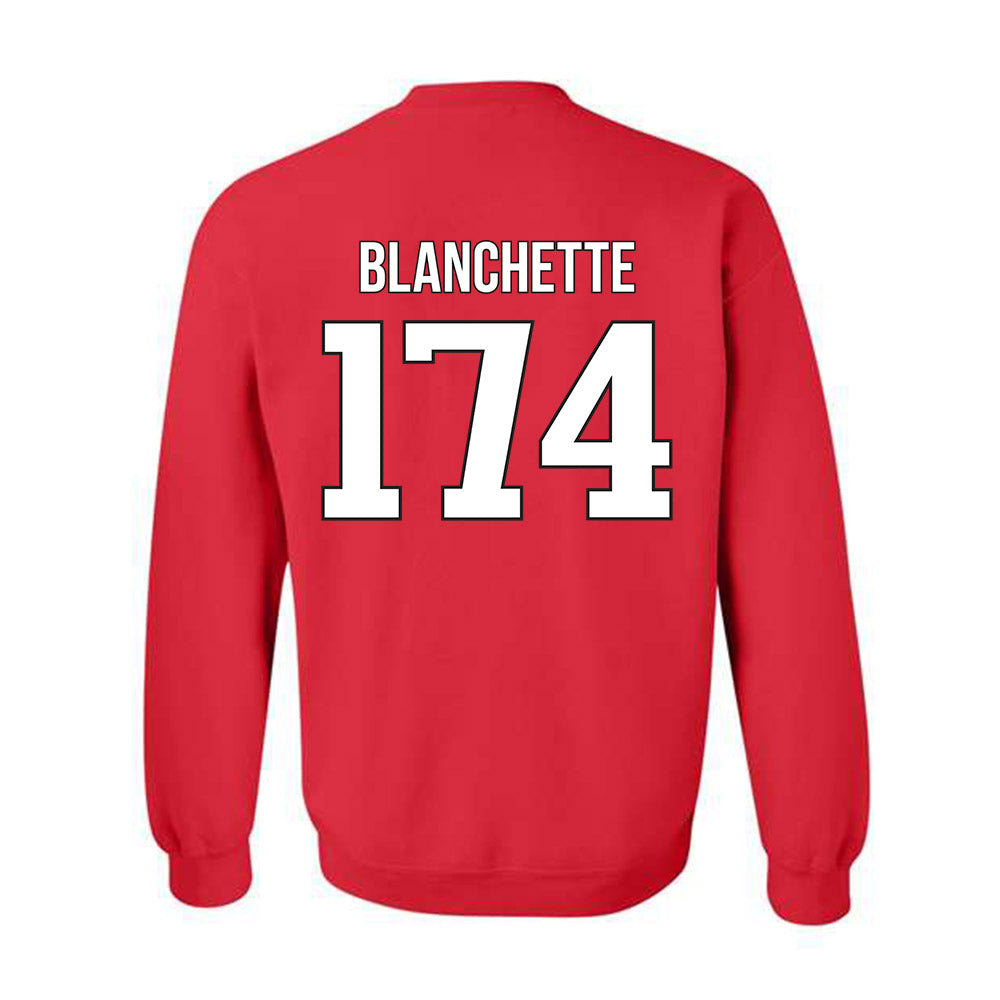 Rutgers - NCAA Wrestling : Nate Blanchette - Classic Shersey Crewneck Sweatshirt-1