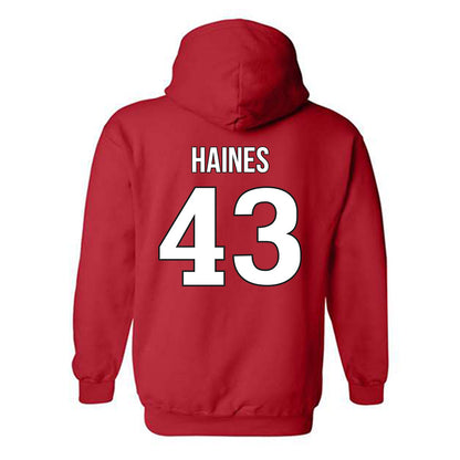 Rutgers - NCAA Baseball : Finn Haines - Classic Shersey Hooded Sweatshirt-1