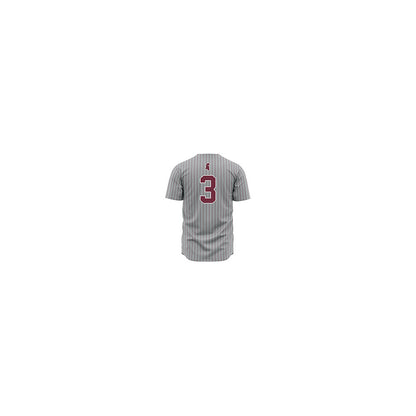 Mississippi State - NCAA Baseball : Ace Reese - Gray Pinstripes Jersey-1