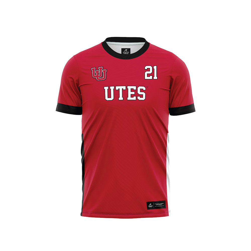 Utah - NCAA Women's Soccer : Ali Swensen - Red Soccer Jersey-0