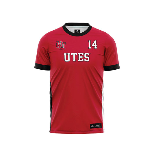 Utah - NCAA Women's Soccer : Julia Oka - Red Soccer Jersey-0