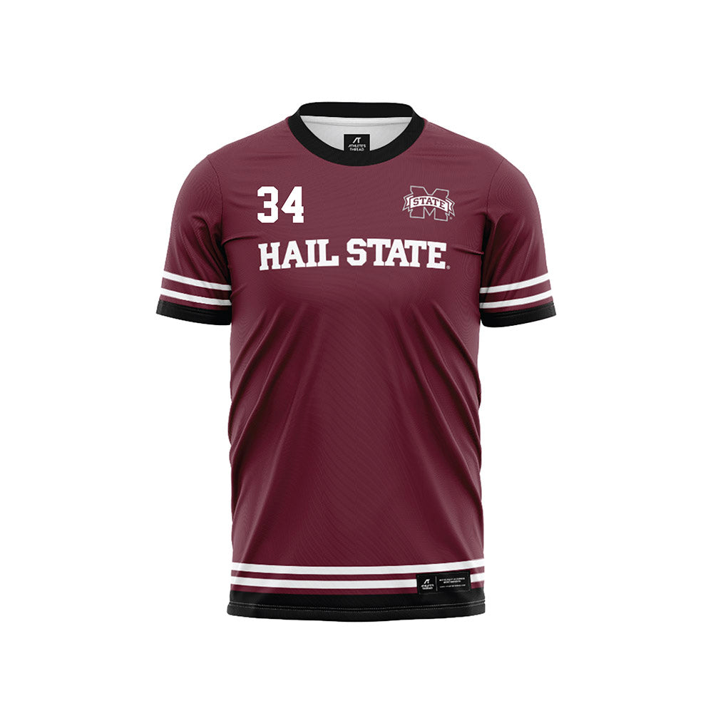 Mississippi State - NCAA Women's Soccer : Naila Schoefberger - Maroon Soccer Jersey-0