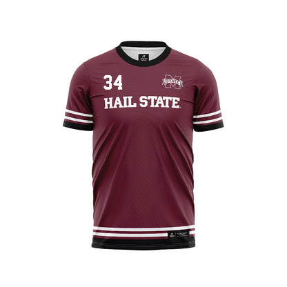 Mississippi State - NCAA Women's Soccer : Naila Schoefberger - Maroon Soccer Jersey-0
