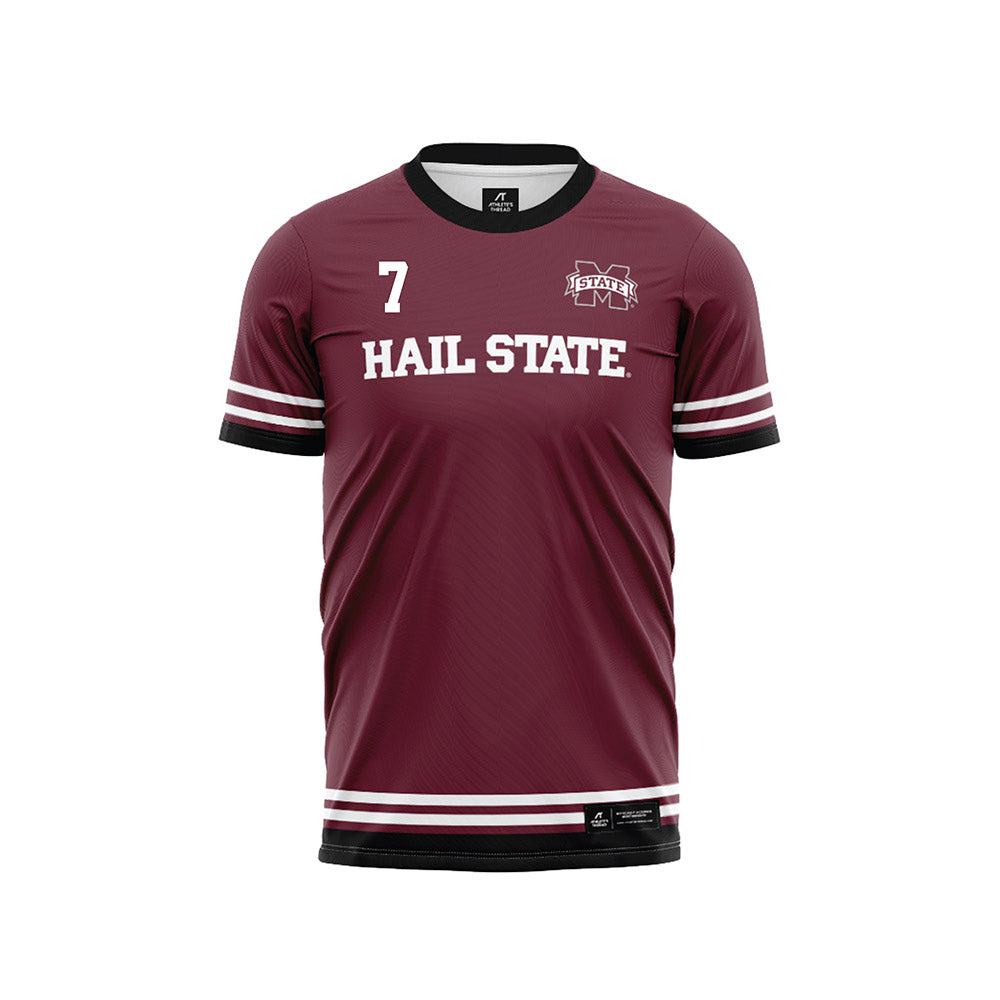 Mississippi State - NCAA Women's Soccer : Zoe Main - Maroon Soccer Jersey-0