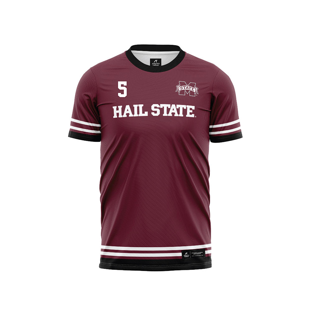 Mississippi State - NCAA Women's Soccer : ally perry - Maroon Soccer Jersey-0