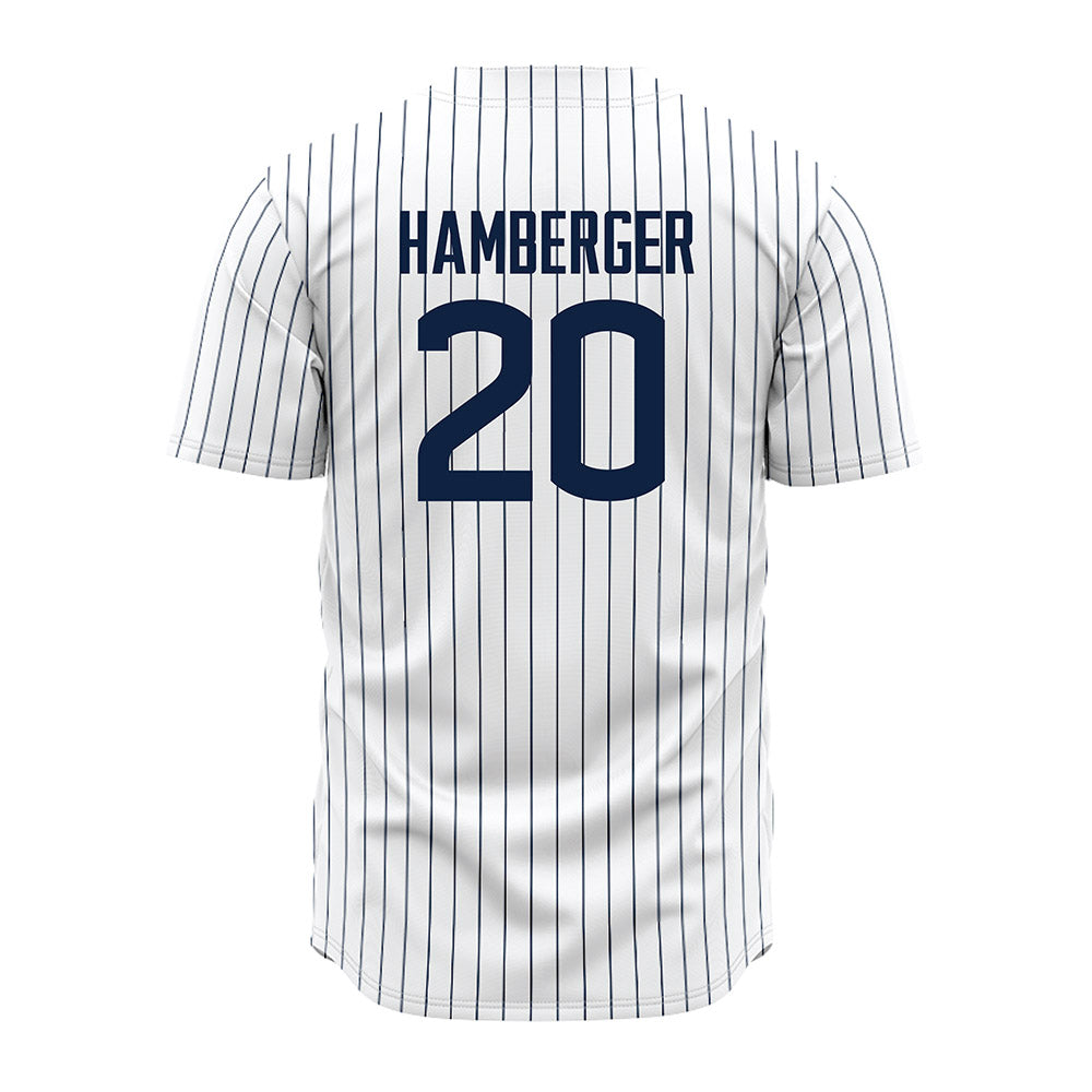 UConn - NCAA Baseball : Evan Hamberger - White Jersey