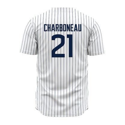 UConn - NCAA Baseball : Logan Charboneau - White Jersey-1