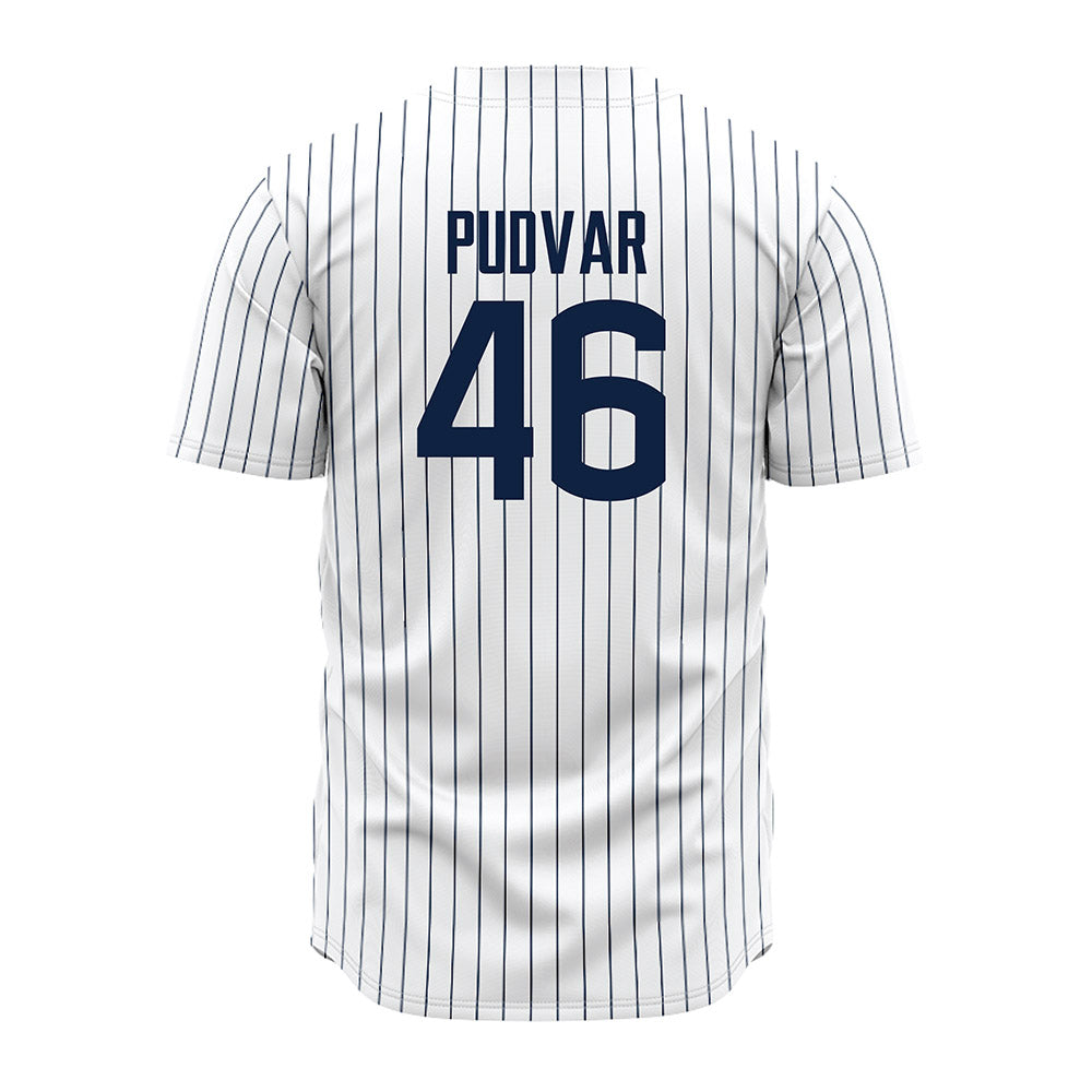 UConn - NCAA Baseball : Oliver Pudvar - White Jersey