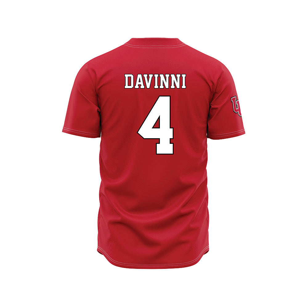 Utah - NCAA Baseball : Michael Davinni - Red Jersey