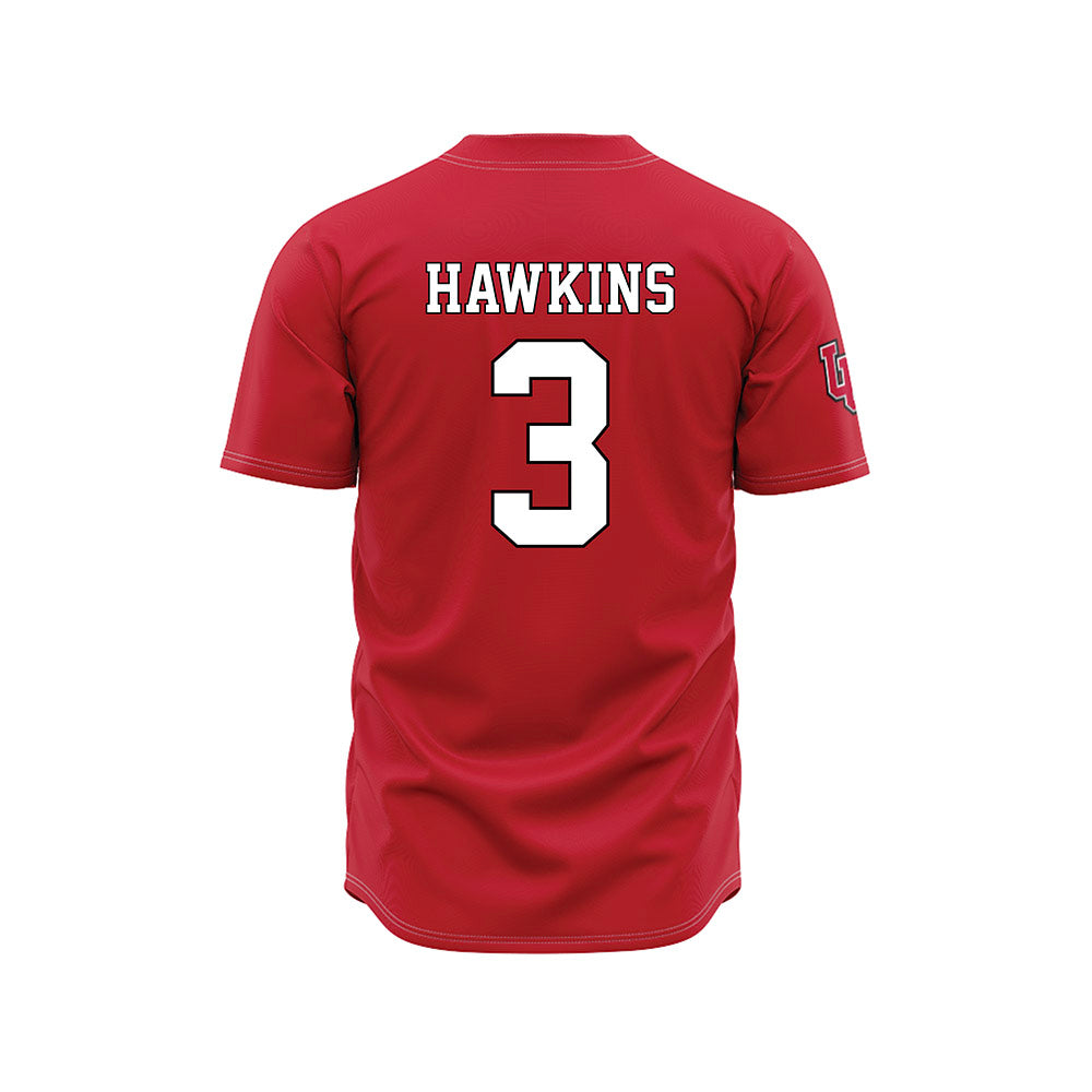 Utah - NCAA Baseball : Zakye Hawkins - Red Jersey-1