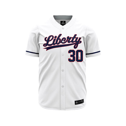 Liberty - NCAA Baseball : Joshua Campos - White Jersey-0